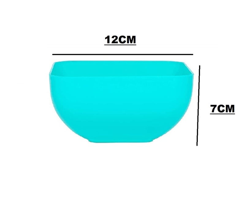 LIPSA ENTERPRISE LIPSA ENTERPRISE Bowl (Medium) Plastic Eco Square Bowl for Serving,Snacks, Food, Soup Plastic Serving Bowl Plastic Serving Bowl (12 x 12 x 7cm, 2)  - Image 2