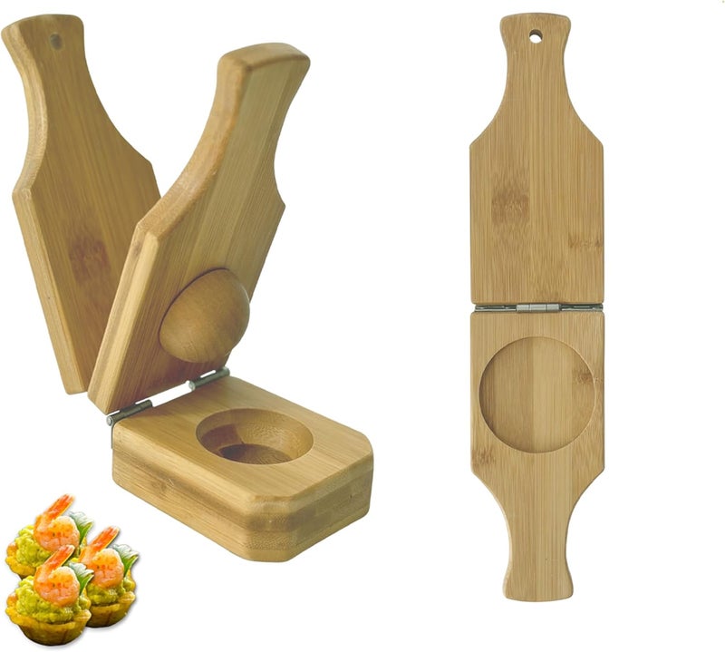 Bantlou Bamboo Tostones Plantain Press Plantain Smasher Maker - Authentic Caribbean Flavor, 2-in-1 Tostones and Plantain Cups, Perfect for Tostones and Stuffed Plantains,6.8 * 3 * 2.36inch - Image 1