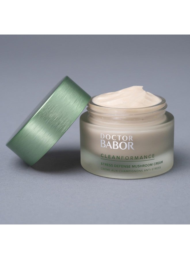 Babor Cleanformance Stress Defense Mushroom Cream, Antioxidant And Microbiome Complex Protect, Moisturizer Balances And Revitalizes Skin, Improve Skin Barrier, Reduce Fine Lines & Wrinkles, 1.69 Oz