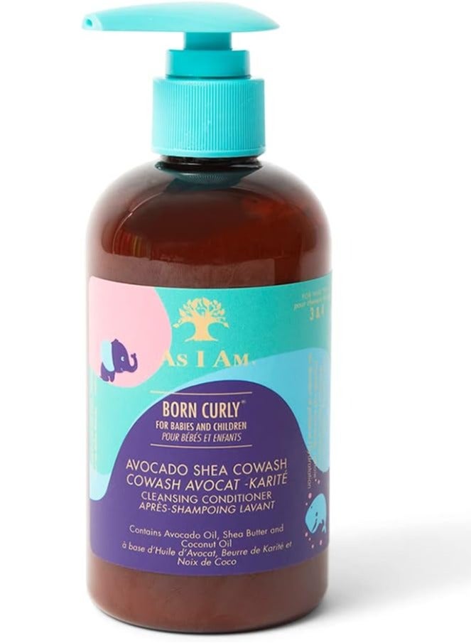 آز أي آم غسول الشعر بورن كيرلي بالأفوكادو وشيا للأطفال والرضع 240 مل - Image 1