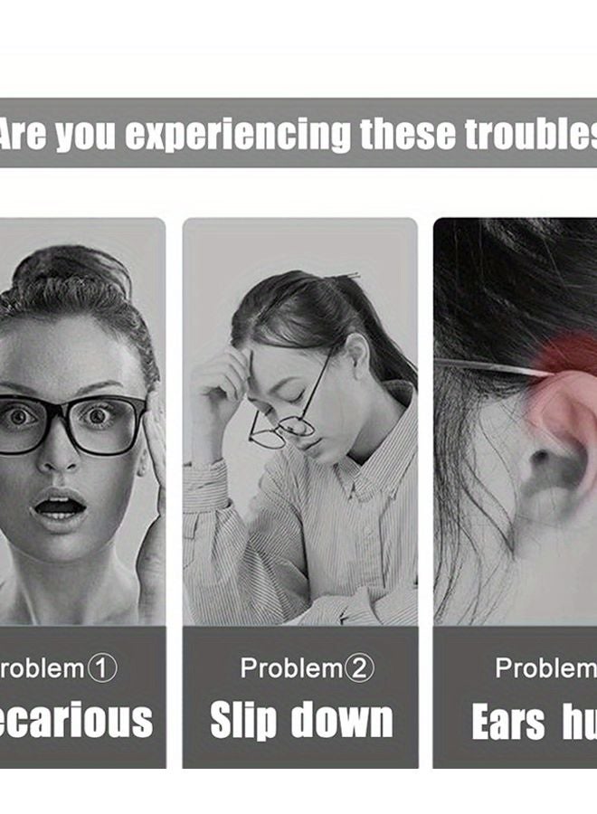 Upgraded Soft Non Slip Glasses Ear Pads 4 Pairs White Color Comfortable Eyewear Cushions - Image 5