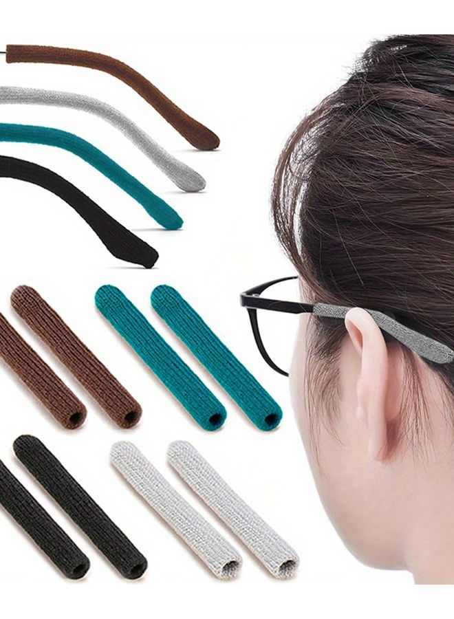 Upgraded Soft Non Slip Glasses Ear Pads 4 Pairs White Color Comfortable Eyewear Cushions - Image 2