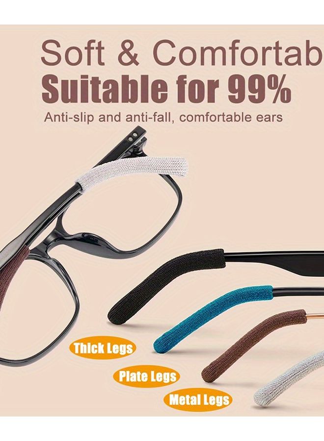 Upgraded Soft Non Slip Glasses Ear Pads 4 Pairs White Color Comfortable Eyewear Cushions - Image 4