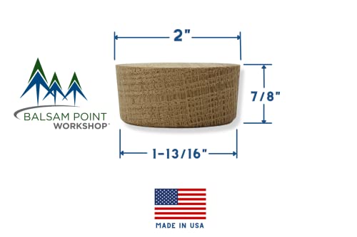Balsam Point Workshop 2-Inch American White Oak Wood Bourbon Wine Barrel Cask Keg Bung Plug - Great for Home Brewers, Distillers, Wine Enthusiasts (5-Pack) - Image 4