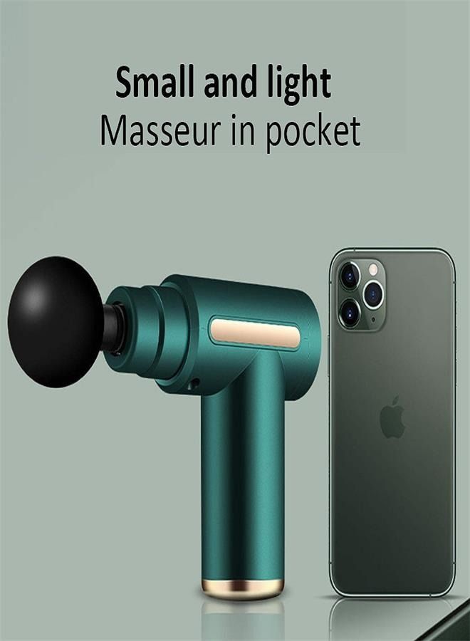 Generic Professional Handheld Massage Gun, deep Tissue Beater, Pain Relief Treatment, Portable Ultra-Quiet Electric Muscle Massager, 6 speeds and 4 Heads Green-LCDmodels  - Image 4