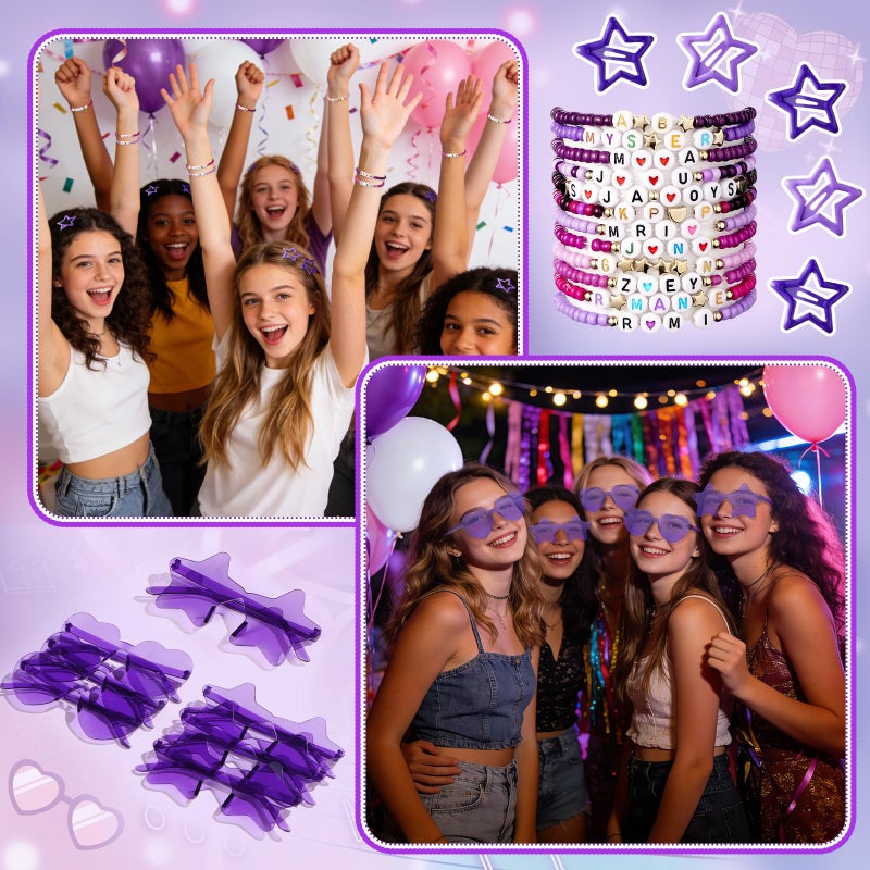 Vanblue 100 Pcs Kpop Party favors Popular Singer Party Friendship Gifts Set Birthday Decorations Supplies, Star Sunglasses Goodie Bag Stuffers Gift for Girl Women 80s Y2K Kpop Disco Fans - Image 4