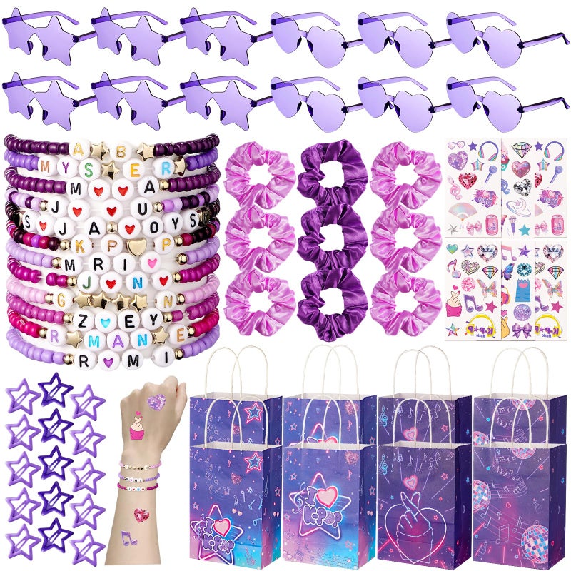 Vanblue 100 Pcs Kpop Party favors Popular Singer Party Friendship Gifts Set Birthday Decorations Supplies, Star Sunglasses Goodie Bag Stuffers Gift for Girl Women 80s Y2K Kpop Disco Fans - Image 1
