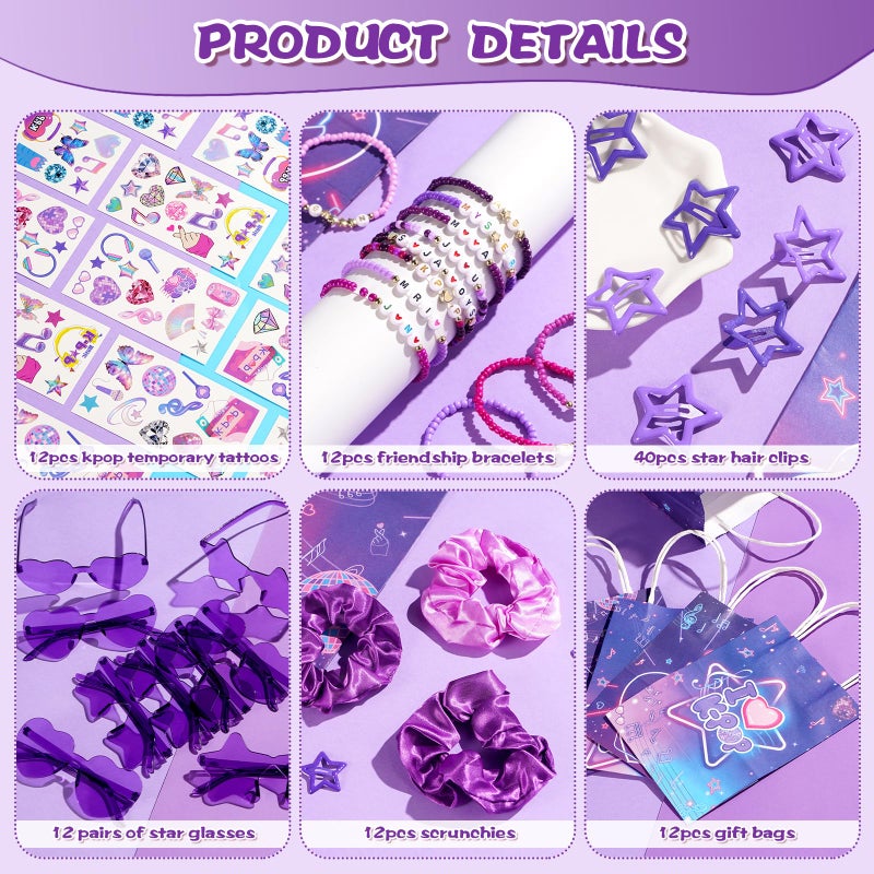 Vanblue 100 Pcs Kpop Party favors Popular Singer Party Friendship Gifts Set Birthday Decorations Supplies, Star Sunglasses Goodie Bag Stuffers Gift for Girl Women 80s Y2K Kpop Disco Fans - Image 3