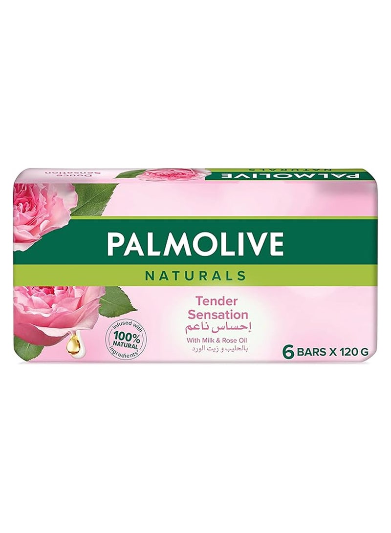 Pack Of 6 Tender Sensation Bar Soap Pink 6x120grams
