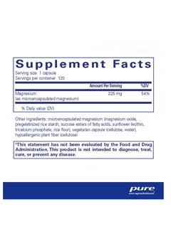 Pure Encapsulations UltraMag Magnesium Bone & Muscle Support 120 Capules 4 Months supply  - Image 2