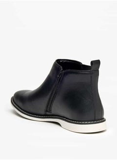 LBL by Shoexpress Men Solid Chelsea Boots with Gusset Detail and Zip Closure  - Image 2