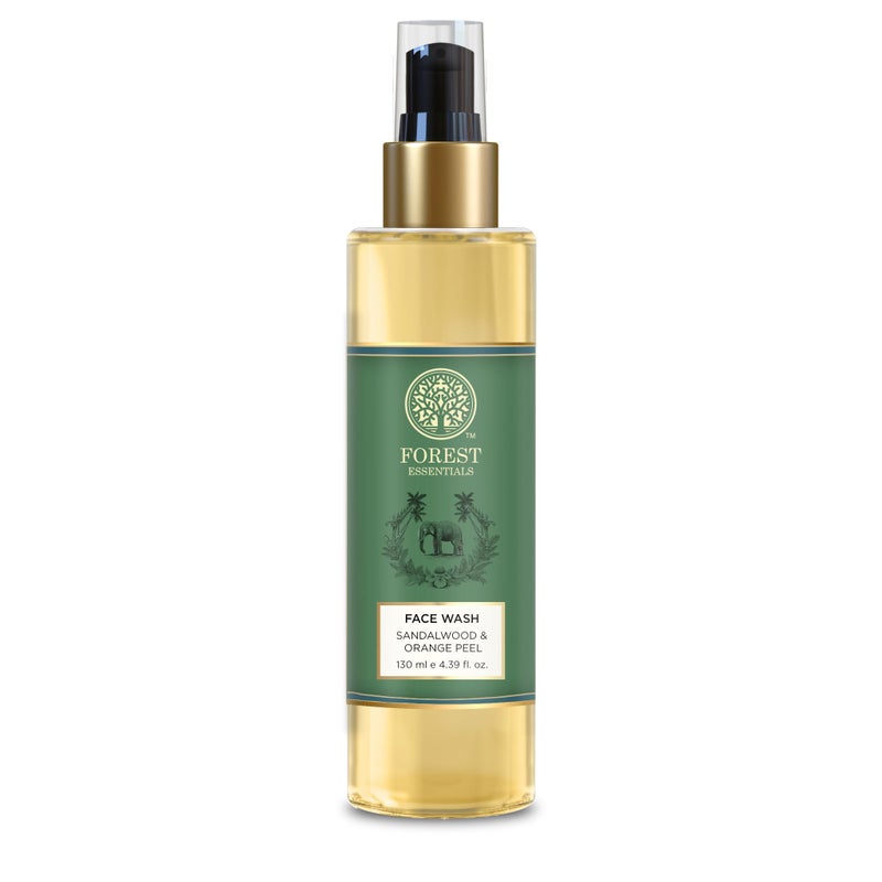 Forest Essentials Facial Cleanser Sandalwood & Orange Peel 130ml (Face Wash) - Image 1