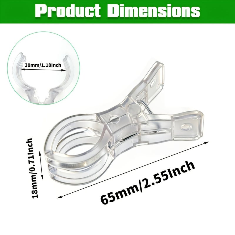 20 Pcs Large Heavy Duty Clear Plastic Balloon Arch Clips With Reinforced Base And Spring Clamps Suitable For Birthday Decorations Crafts Photography Backdrops Multipurpose Fasteners For Balloons Banners Ribbons - Image 3