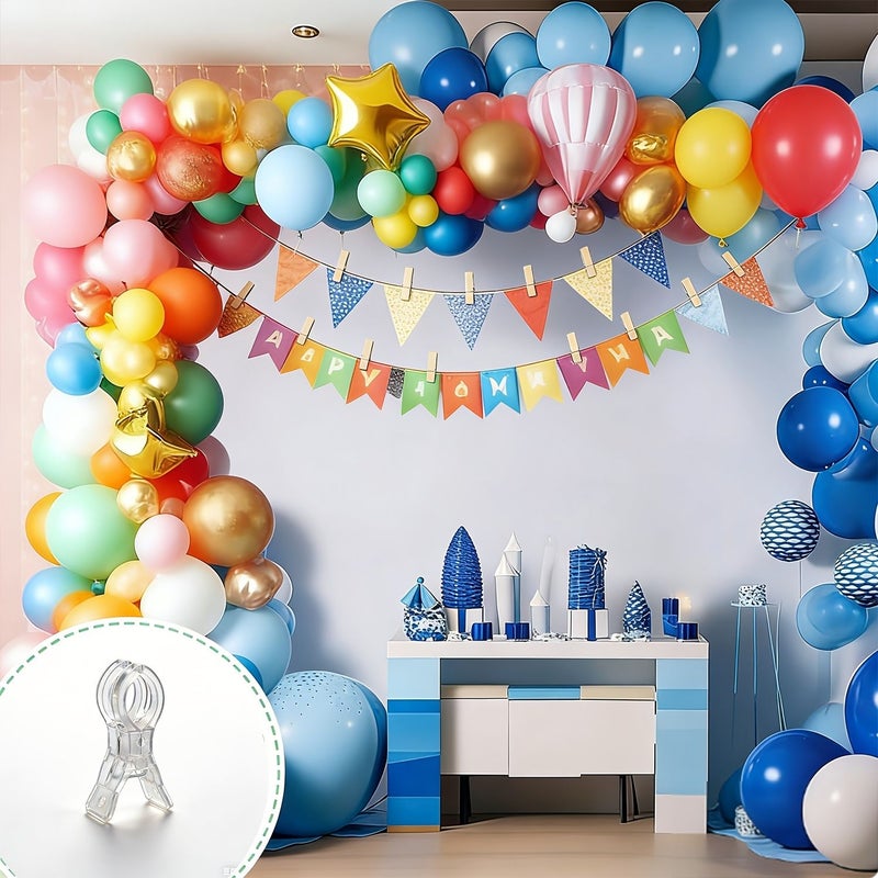 20 Pcs Large Heavy Duty Clear Plastic Balloon Arch Clips With Reinforced Base And Spring Clamps Suitable For Birthday Decorations Crafts Photography Backdrops Multipurpose Fasteners For Balloons Banners Ribbons - Image 5