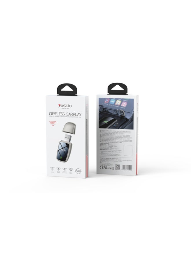 YESIDO KM29 Wireless Car play Convertor for iPhone - Image 2