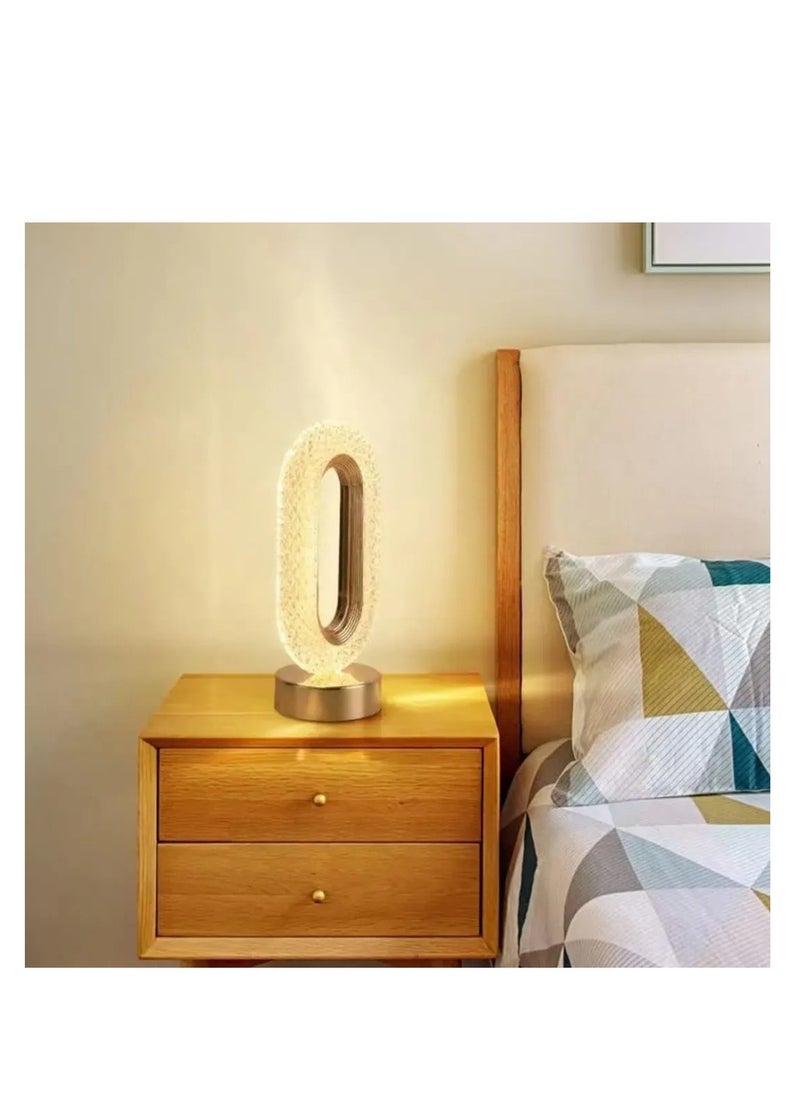 Generic - Touch Control Crystal Table Desk Lamp, 3-Way Dimmable Light, USB Rechargeable Crystal Diamond Table Lamp, Exquisite Night Stand Light Lamp Beside Lamp for Bedroom Living Room, Decorative Desk Lamp - Image 1
