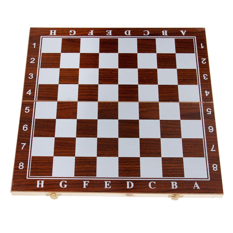 GISCO Wooden Non-Magnetic Handcrafted Foldable Chess Board Set with Wooden Pieces for Kids and Adults | Suitable for Travel | Indoor & Outdoor Board Games (15 x 15 in Deluxe) - Image 2