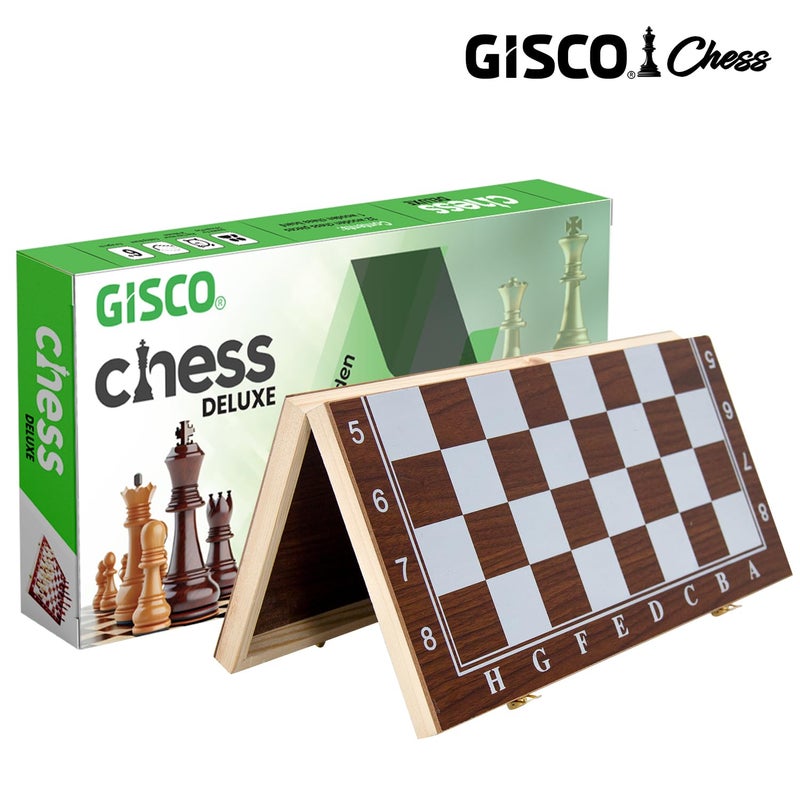 GISCO Wooden Non-Magnetic Handcrafted Foldable Chess Board Set with Wooden Pieces for Kids and Adults | Suitable for Travel | Indoor & Outdoor Board Games (15 x 15 in Deluxe) - Image 5