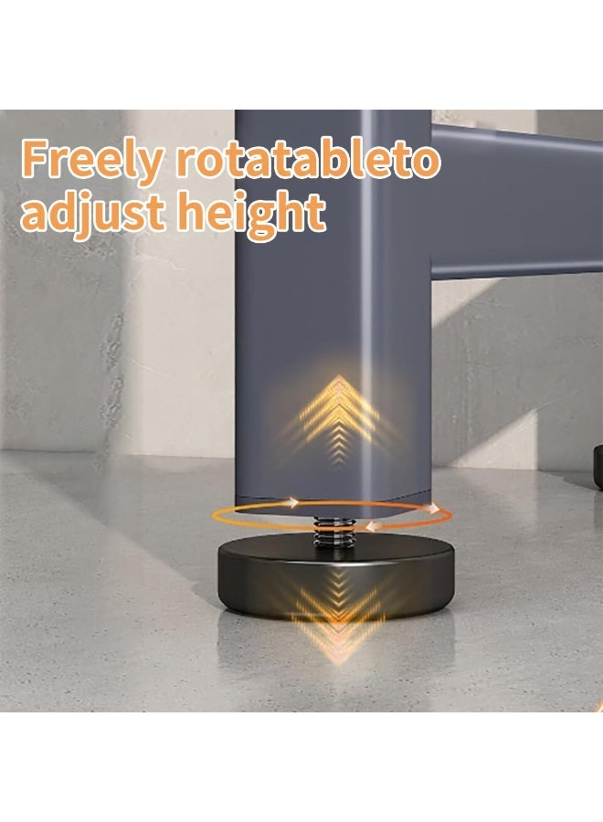 XiuWoo 2 Shelves Drum Washing Machine Rack, Bathroom Corner Stand Storage Organizer Accessories, Free Standing Over Washing Machine Rack, Laundry Shelf, Toilet Storage Cabinet  for Space Saver wih Door - Image 2