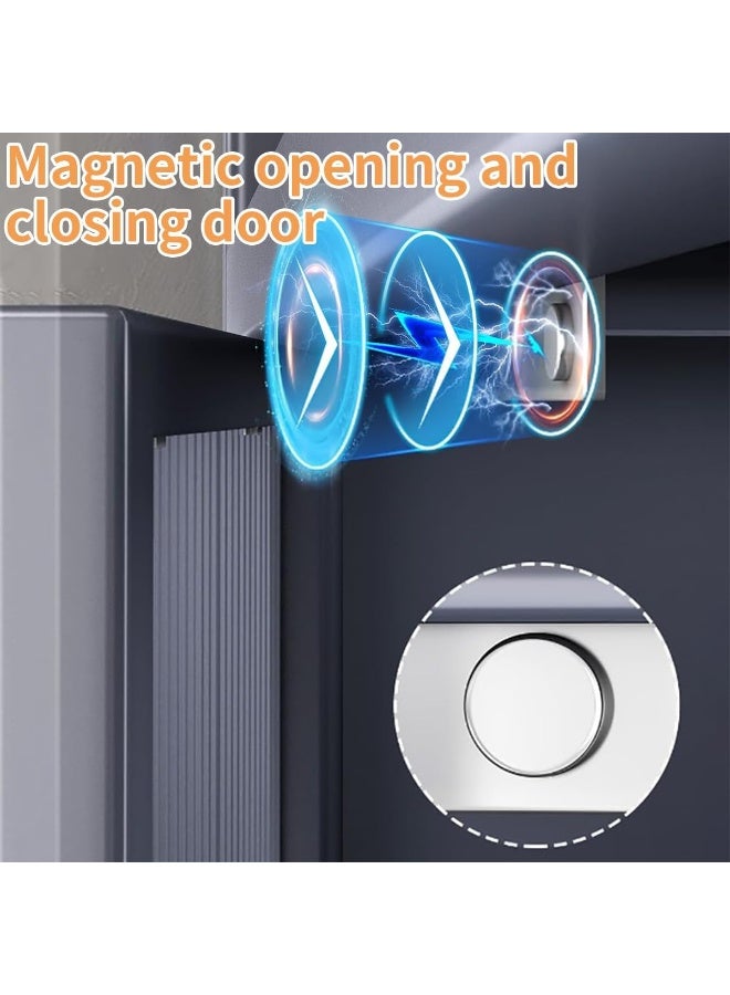 XiuWoo 2 Shelves Drum Washing Machine Rack, Bathroom Corner Stand Storage Organizer Accessories, Free Standing Over Washing Machine Rack, Laundry Shelf, Toilet Storage Cabinet  for Space Saver wih Door - Image 3