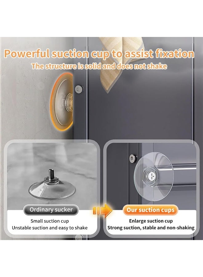 XiuWoo 2 Shelves Drum Washing Machine Rack, Bathroom Corner Stand Storage Organizer Accessories, Free Standing Over Washing Machine Rack, Laundry Shelf, Toilet Storage Cabinet  for Space Saver wih Door - Image 4