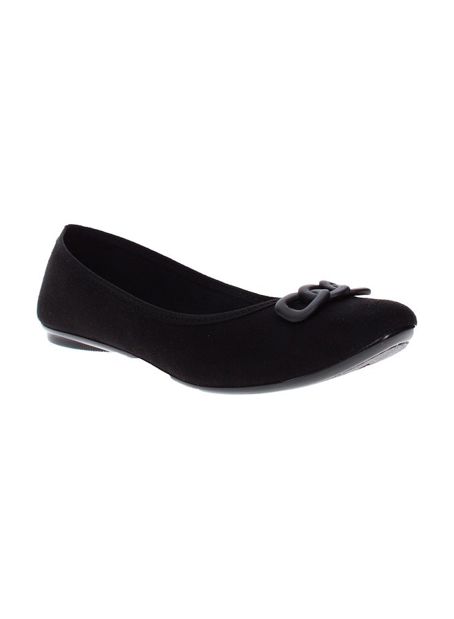 MOLECA Pointed Toe Flat Ballerinas with Bow Detail - Image 1