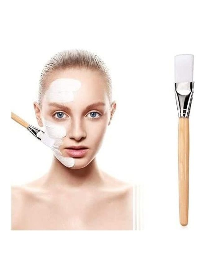 نيبمينينت طقم فرش ناعمة لوضع ماسك الوجه مكون من 5 قطع بيج/فضي/أبيض - Image 4