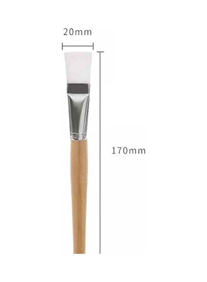 نيبمينينت طقم فرش ناعمة لوضع ماسك الوجه مكون من 5 قطع بيج/فضي/أبيض - Image 2