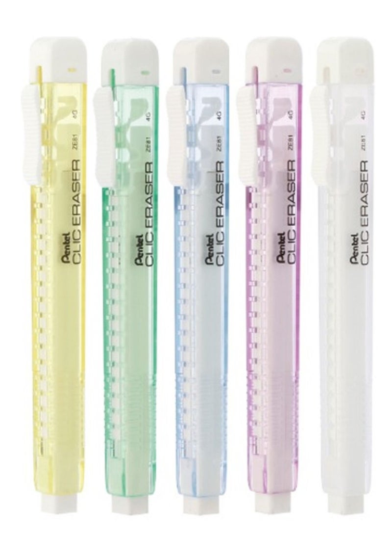 Pentel - 5-Piece Retractable Clic Eraser - Image 1