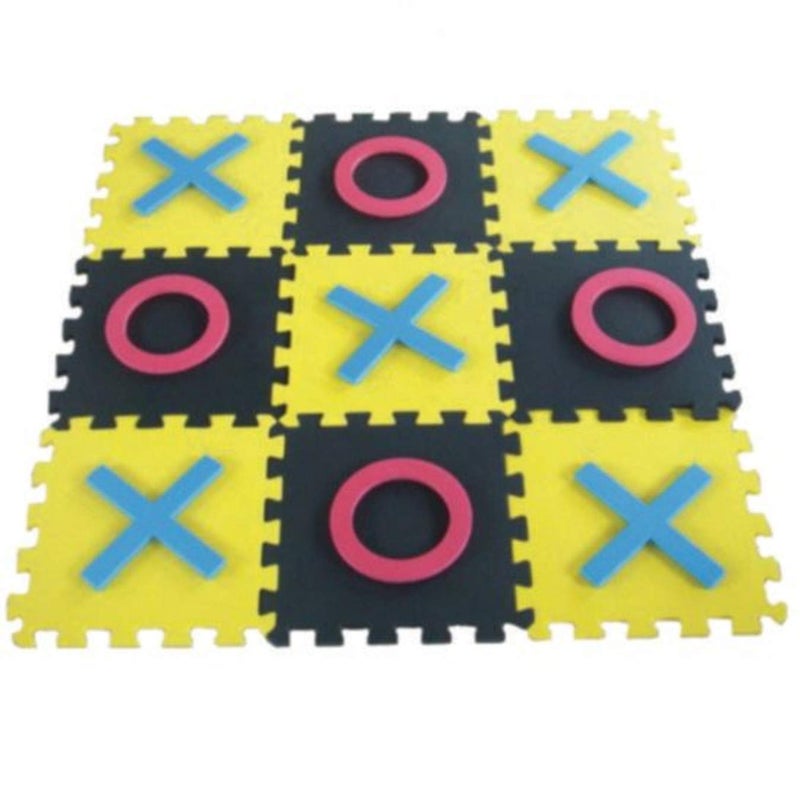 SS Worldwide Jumbo Foam TicTacToe Connect Tiles to Create Huge 36 Sqaure Board Version of Classic Game Includes 9 Board Tiles 5 Xs and 5 Os Portable Fun for Kids and Adults - Image 2