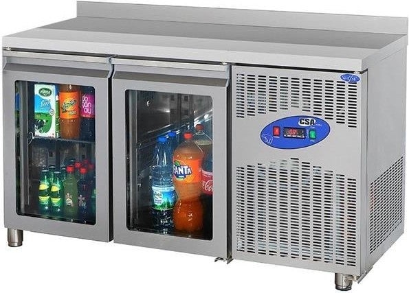 CSA Inox Karacasan Industrial 281 Lt Double Door 700 Counter Type Refrigerator 