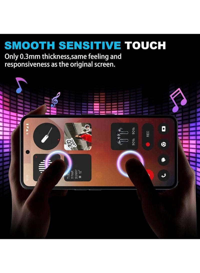 general 【1+2pcs】 Phone case compatible with Nothing Phone 2 Pro Phone case cover with screen protector, transparent cover film, TPU shockproof and scratch-resistant - Image 5