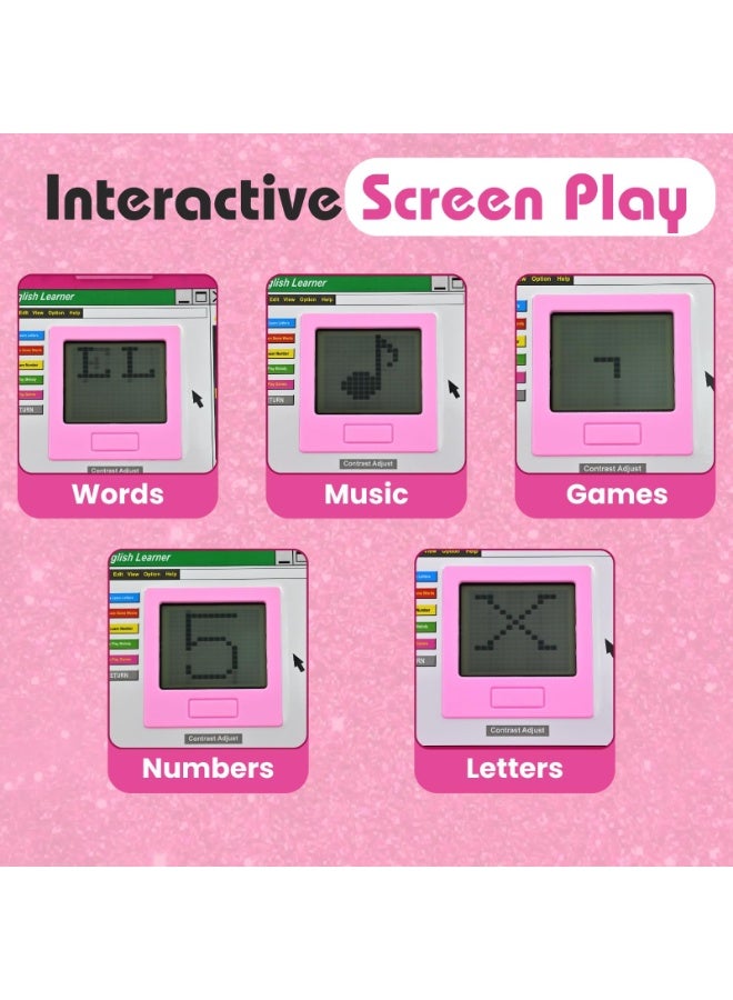 Kids English Learner Educational Laptop Toy with Mouse – Pink Learning Computer for Kids | Alphabet, Numbers, Spelling, Music & Games | Educational Study Laptop for Toddlers & Preschool | Interactive Learning Toy for Boys & Girls - view 4