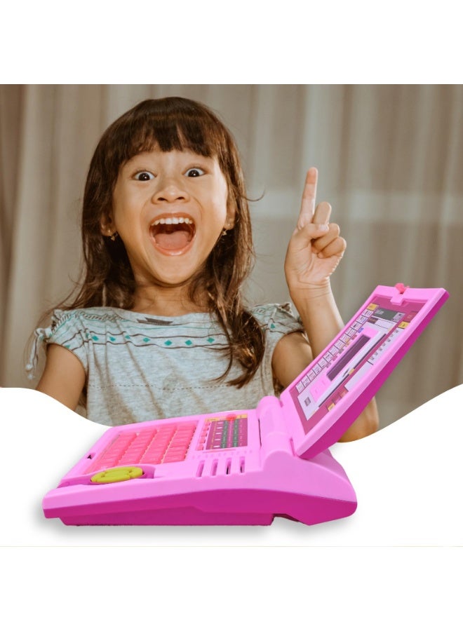 Kids English Learner Educational Laptop Toy with Mouse – Pink Learning Computer for Kids | Alphabet, Numbers, Spelling, Music & Games | Educational Study Laptop for Toddlers & Preschool | Interactive Learning Toy for Boys & Girls - view 5