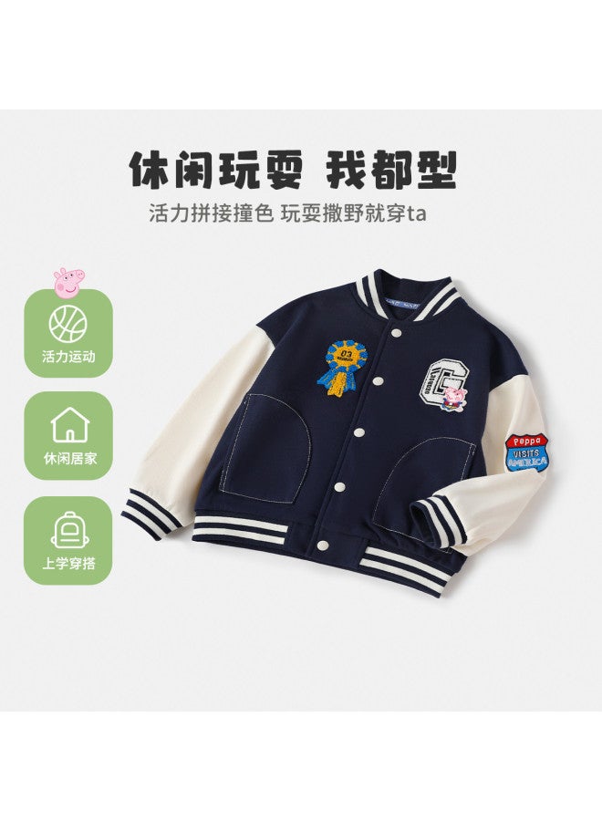 peppa Pig Spring Unisex Kids' Baseball Jacket - Versatile & Comfortable Baby Outerwear - Image 3