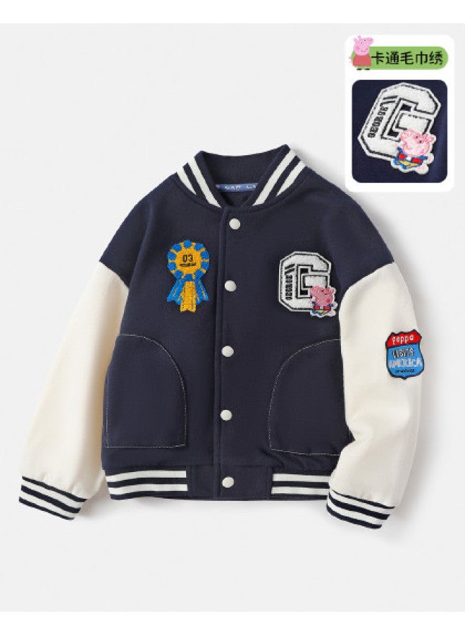 peppa Pig Spring Unisex Kids' Baseball Jacket - Versatile & Comfortable Baby Outerwear - Image 1