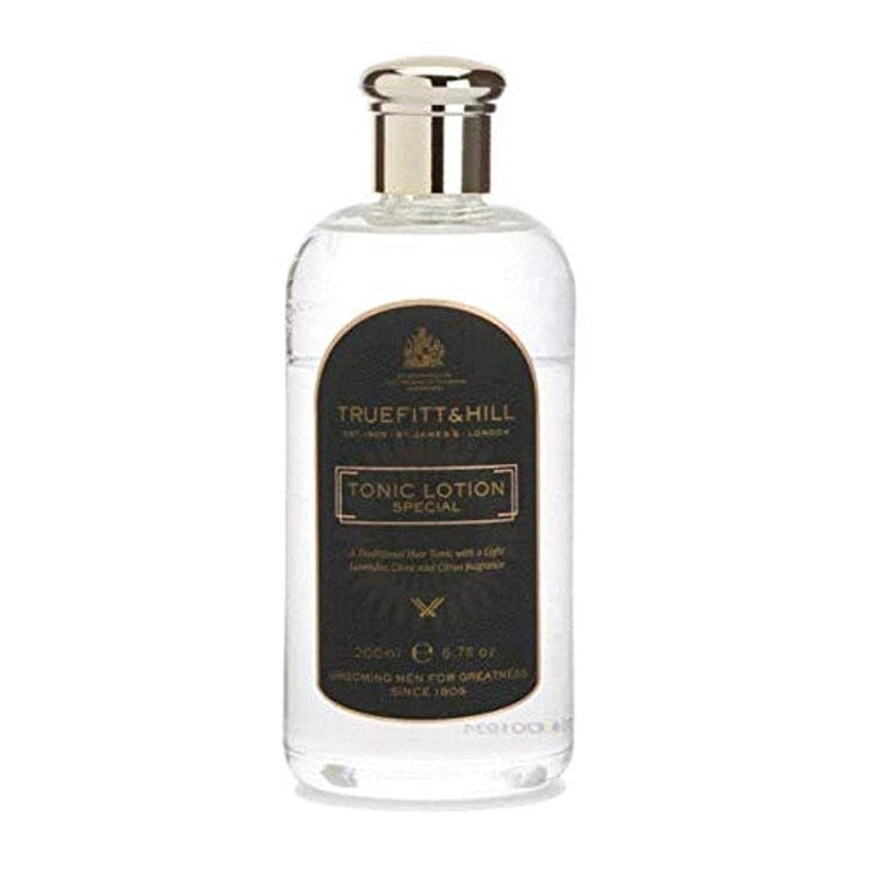 Truefitt & Hill Trufitt & Hill Tonic Lotion Special, Citrus Lemon Peel Oil for Revitalizing and Cleansing Properties, for Fluffy Hair, Suitable for Everyday Use - 6.7 oz.