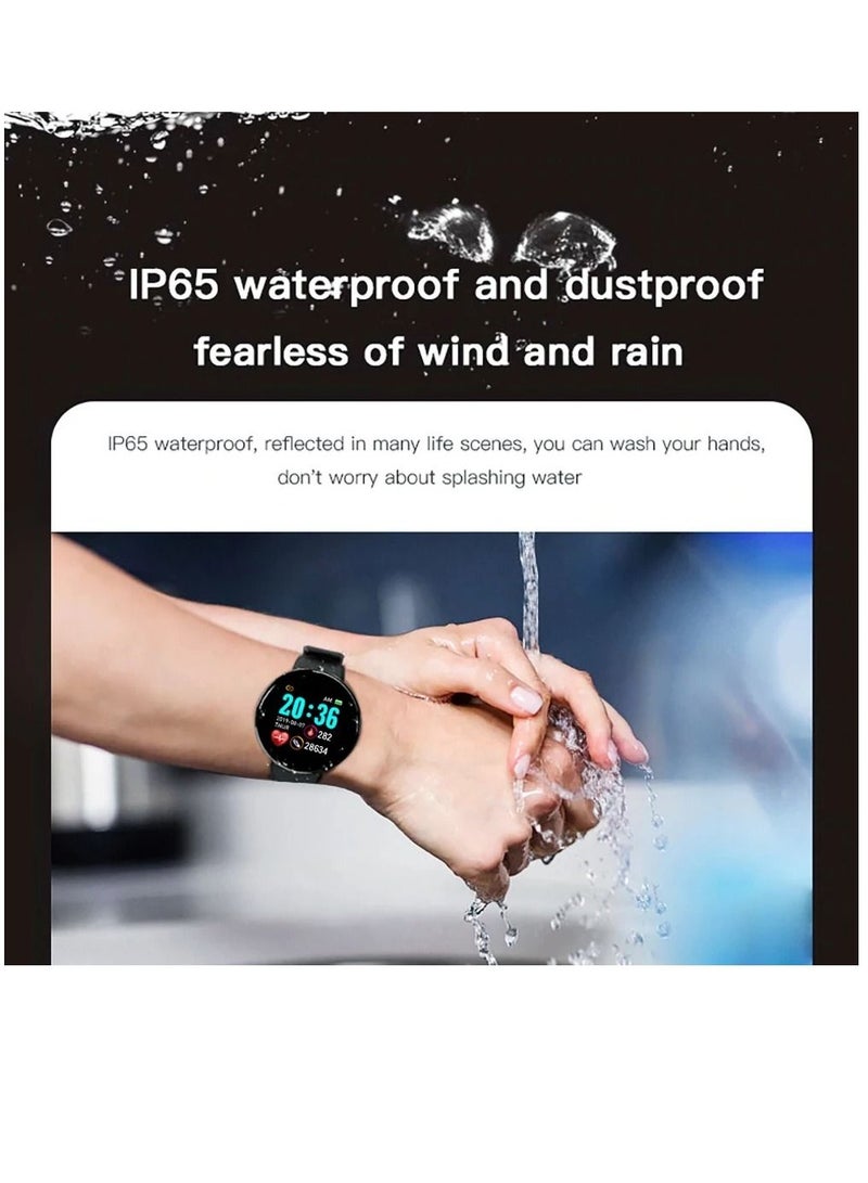 AROAQ D18 Heart Rate Blood Pressure Smartwatch Color Screen Fitness Tracker Smart Watch IP65 Waterproof Bracelet Electronicheart - Image 3