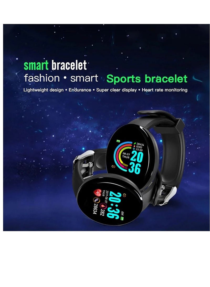 AROAQ D18 Heart Rate Blood Pressure Smartwatch Color Screen Fitness Tracker Smart Watch IP65 Waterproof Bracelet Electronicheart - Image 4