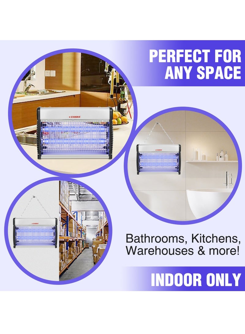 ستارجولد قاتل الحشرات الكهربائية، مصباح مصيدة البعوض، قاتل الحشرات الفعال، 20 وات - Image 5