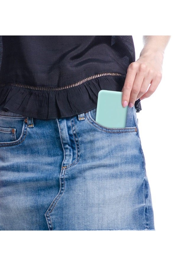 wobsion مرآة مدمجة، مرآة مكبرة مع ضوء، 1x/3x مرآة قابلة للطي بيدين مزدوجتين مع مفتاح مغناطيسي، مرآة مكياج صغيرة للسفر، مرآة جيب لحقيبة اليد، هدايا للفتيات (سماوي) - Image 5