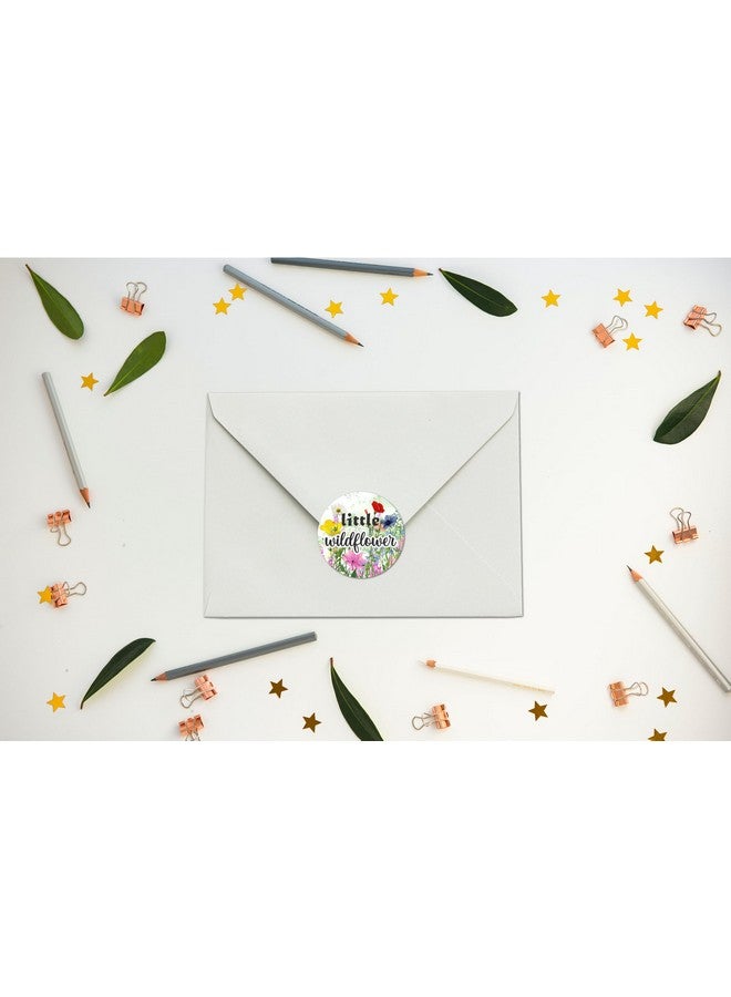 RokAPary 216 Wildflower Kisses Labels for Baby Shower Or Sprinkle Party, Baby in Bloom Adorable Stickers, Blooming Sweet Party Decorations for New Moms to Be, Wrappers. Made in USA - Image 3