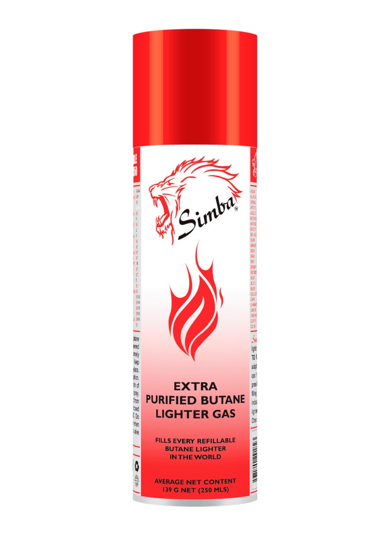 Simba 6-Piece Extra Purified Butane Lighter Gas 250ml  - Image 2