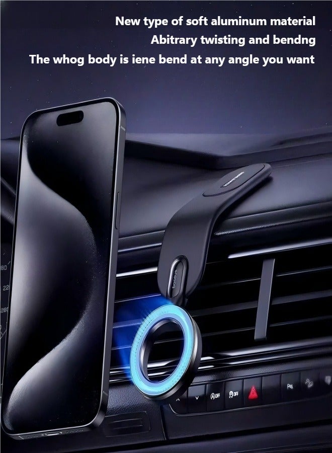 Wireless magnetic car phone holder black  - Image 1