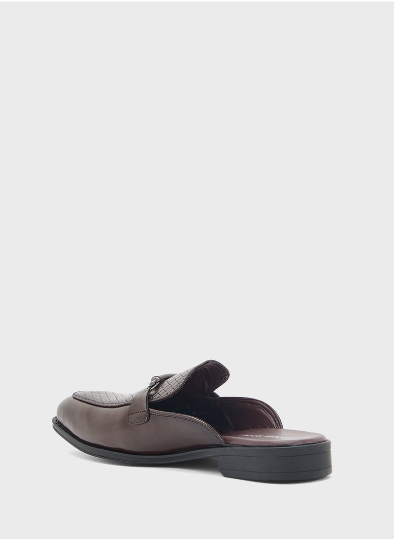 Robert Wood Trim Detail Loafer Mules  - Image 2