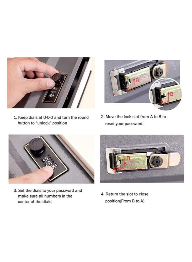 صندوق قفل آمن لحفظ النقود، على شكل معجم ومزوَّد بقفل أمان مدمج لحفظ النقود - Image 2