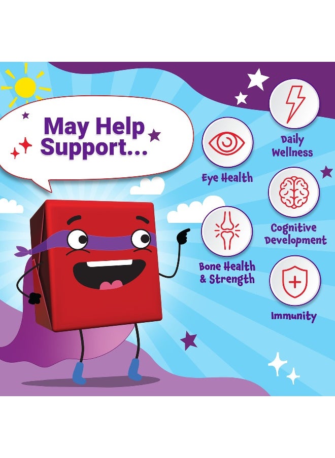 Force Factor Force Factor, Kids, Super Chews Multivitamin, Cherry, Strawberry Watermelon, Grape, 60 Soft Chews  - Image 3