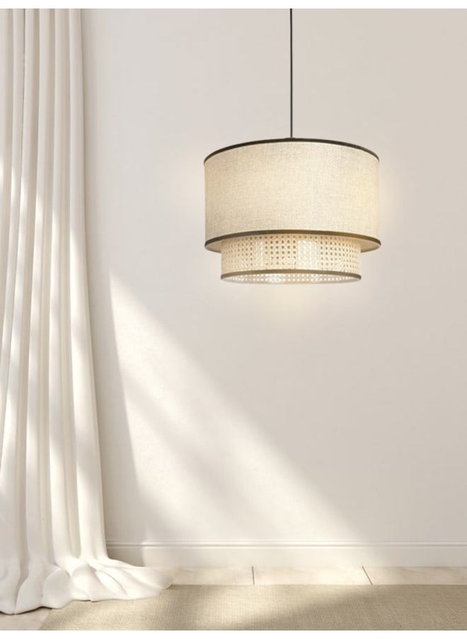 tbshomelamp Rattan-Boho Celling Lighting Beige  30x40 cm  - Image 2