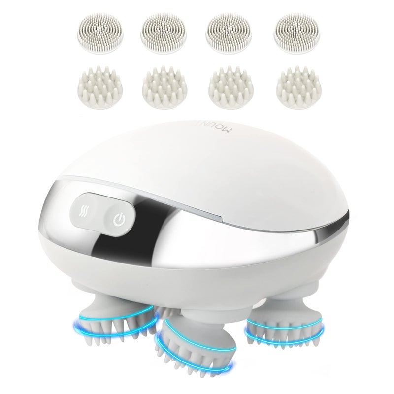 MOUNTRAX 5 in 1 Electric Scalp Massager, Portable Heated Head Kneading 88 Massage Nodes, 2 Styles & 3 Speed Modes, Body for Deep Cleansing, Relief, Hair Growth - Image 1