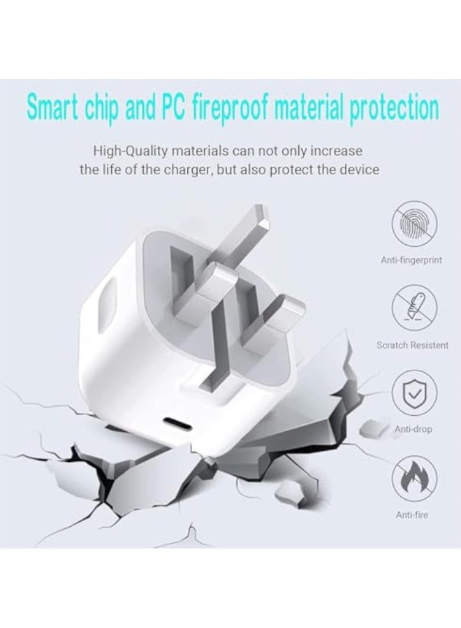 general iPhone Fast Charger, 20W PD USB C Wall Charger Block Power Adapter with 6FT Type C to Lightning Cable Cord for iPhone 13/13Pro/12/12 Pro Max/11/11Pro/XS/Max/XR/Max/XR/X - Image 5